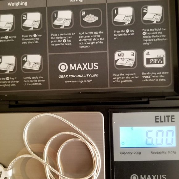 Solid 925 Sterling Silver 1.5mm 16" Snake Chain Spring Lock Clasp Necklace - Picture 6 of 6